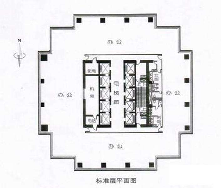 新上海国际大厦平面图